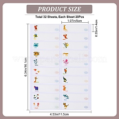 Самоламинирующиеся водонепроницаемые этикетки для детских бутылочек с надписью&nbsp;DIY-WH0504-25E