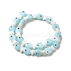 Бусы лэмпворк ручной работы LAMP-G154-07E