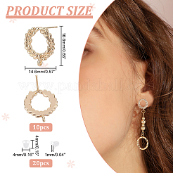 10 шт. латунная фурнитура для сережек-гвоздиков KK-PH0005-03