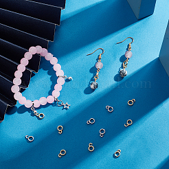 20 шт. 2-х цветные латунные трубчатые дужки&nbsp;ZIRC-AR0001-15