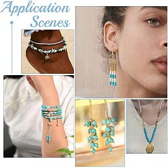 120шт 2 стиля синтетические бирюзовые бусины G-NB0003-94