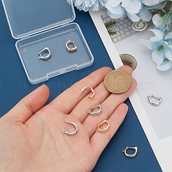 8 шт. 2-цветная стойка с покрытием из латуни с микропаве прозрачный кубический цирконий складные застежки FIND-PH0020-88