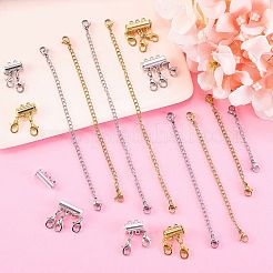 8 прядь 8 стиля удлинитель цепи из нержавеющей стали 304 DIY-SZ0004-40