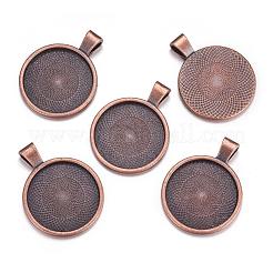 Плоские круглые сеттинги сплава кулон кабошон PALLOY-A15654-R