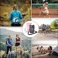 2 шт. 2-цветные сетчатые мешочки для бутылок с водой из полиэстера и пластика&nbsp;AJEW-CN0004-37C