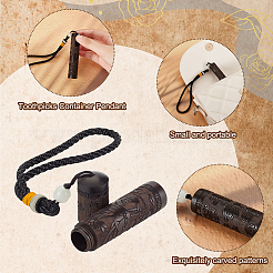 2 шт. 2 стиля деревянные зубочистки контейнер подвесные украшения&nbsp;AJEW-OC0004-76