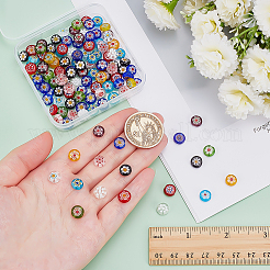 120шт стеклянные бусины миллефиори ручной работы LAMP-ME0001-11