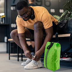 6 шт. 3-цветные прямоугольные сумки для хранения обуви из ткани Оксфорд и нейлона с застежкой-молнией ABAG-WR0001-07