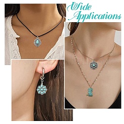 20 шт. 10 стиля подвески из сплава паве из синтетической бирюзы FIND-CJ0004-29