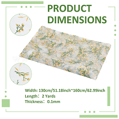 Кружевная ткань с цветочным узором и вышивкой из полиэстера AJEW-WH0314-267