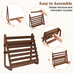 Одноуровневые деревянные подставки для сережек&nbsp;EDIS-WH0041-04