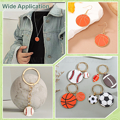 64 шт. 8 стиля подвески из сплава и эмали на тему спортивных товаров&nbsp;ENAM-ME0001-19