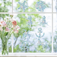 Водостойкая ПВХ цветная лазерная витражная оконная пленка статические наклейки&nbsp;DIY-WH0314-127