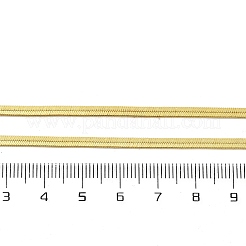 Латунные ожерелья цепи плоский змея&nbsp;NJEW-A042-02G-02