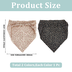 2 шт. 2-х цветные эластичные повязки на голову с цветочным принтом для девочек&nbsp;OHAR-CY0001-16