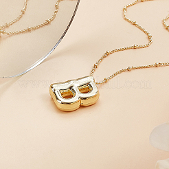 1 шт. латунная цепочка с подвесками в виде букв из сплава NJEW-LP0001-41B-G