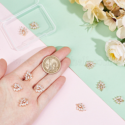 10 шт. латунные подвески-соединители с прозрачным кубическим цирконием&nbsp;KK-BC0013-81A