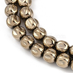 Гальванические нити из синтетических немагнитных гематитовых бусин G-H072-K01-01