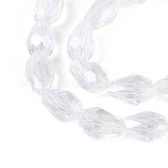 Прозрачные стеклянные бусины каплевидной формы GLAA-T025-79A-01