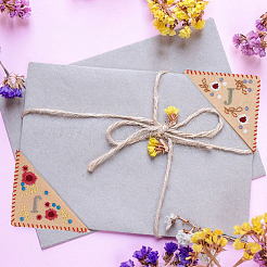 4 шт. 4 стиля сезонная тематика нетканый фетр вышитые угловые закладки FIND-HY0002-47B