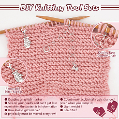 Латунные вязальные цепочки для счетчика рядов HJEW-NB00130