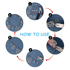 50 шт. оригинального цвета сердце с цветочным узором из нержавеющей стали 304 срез подвески&nbsp;STAS-UN0021-52P