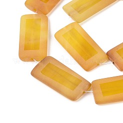 Окрашенные натуральные желтые агатовые бусины&nbsp;G-T144-25A