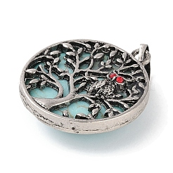 Синтетическое бирюзовое древо жизни с подвесками в виде совы&nbsp;G-L524-15AS-03
