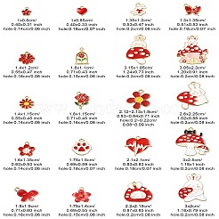 20шт 20 стиля подвески из сплава с эмалью&nbsp;ENAM-YW0004-12