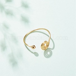 Кольцо-манжета с открытой манжетой из медной проволоки для женщин RJEW-JR00479-05