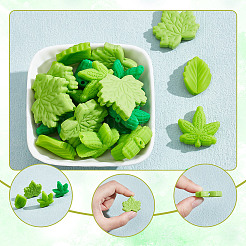 24шт 4 стиля силиконовые бусины&nbsp;SIL-GO0001-36