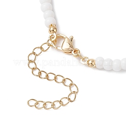 Ожерелья из пластиковой имитации жемчуга Кеши и круглых стеклянных бусин для женщин NJEW-JN05462