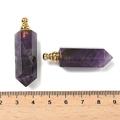 Ограненные натуральные аметистовые заостренные подвески&nbsp;G-H252-F01A