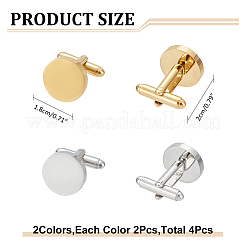 4 шт. 2-х цветная пуговица из нержавеющей стали для манжет STAS-WR0001-03
