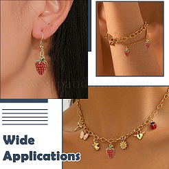 8 шт. 4 стиля эмалевых подвесок из нержавеющей стали 304&nbsp;STAS-CJ0003-32