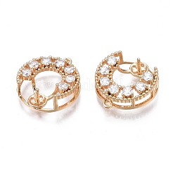 Латунная микропаве из прозрачного кубического циркония KK-N232-226