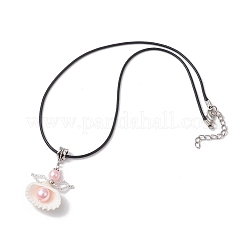 Ожерелья с подвесками в виде ракушек NJEW-MZ00111-01