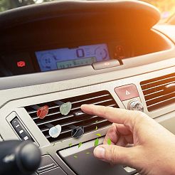 6шт сердце драгоценный камень автомобильные вентиляционные зажимы AJEW-PH00496-05