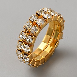 Эластичные кольца для пальцев со стразами для женщин&nbsp;RJEW-WH0817-004C-P