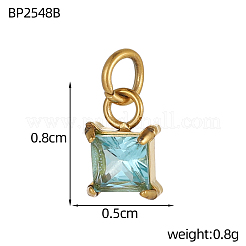 Подвески из нержавеющей стали 304 с кубическим цирконием&nbsp;STAS-OY003-97G