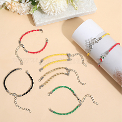 30шт плетеный шнур из искусственной кожи для изготовления браслета&nbsp;MAK-SC0001-30A