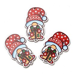 Большие деревянные подвески с рождественским принтом на одно лицо WOOD-D025-24