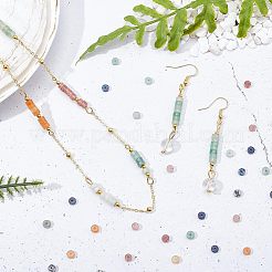 160шт 8 стиля бусины из натуральных смешанных драгоценных камней G-NB0002-68