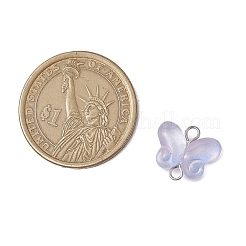 Бабочка градиент цвета краска для выпечки прозрачный стеклянный соединитель подвески&nbsp;PALLOY-JF03278-02