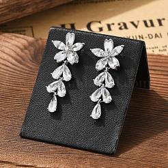 Серьги-гвоздики из циркония EJEW-D301-06P-03