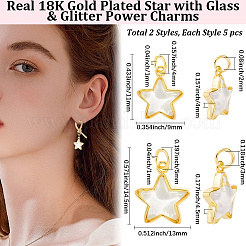 10шт 2 стиля латунные подвески KK-BBC0019-20A