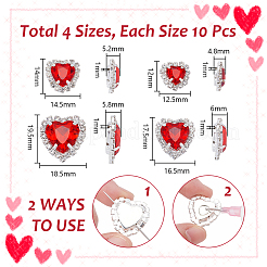 40шт 4 стиля акриловые пришивные стразы GACR-GA0001-05