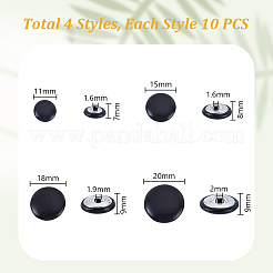 40 шт. 4 стиля 1-дырочные пуговицы из искусственной кожи DIY-GA0008-32