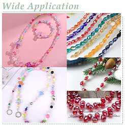 400шт 4 цвета прозрачные стеклянные бусины&nbsp;EGLA-ME0001-05
