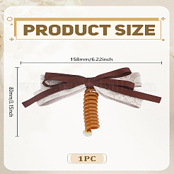 1 шт. резинка для волос из плетеного телефонного шнура из смолы и полиэстера&nbsp;OHAR-LP0003-006A